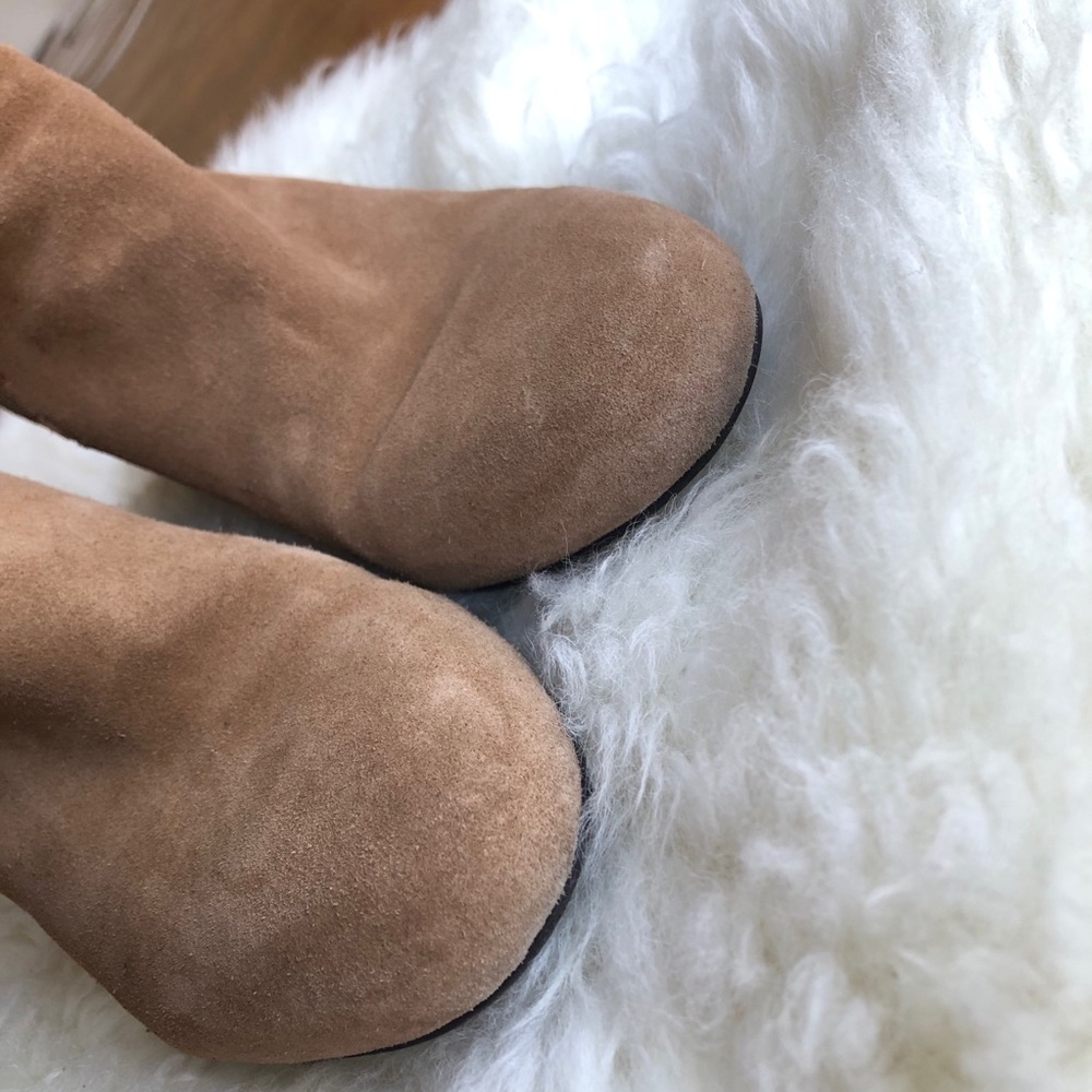 Via Spiga Suede Ankle Healed Boots - Picture 7 of 9